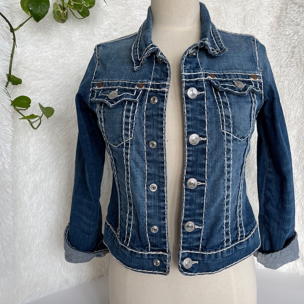 True Religion Emily Super T Denim Jacket Size S